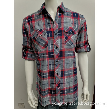 Mens cotton y/d long-sleeve shirt in autumn